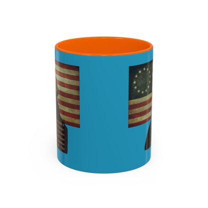 Washington's Earnest Prayer Turquoise Accent Mug by theGreenDragonTavern.shop