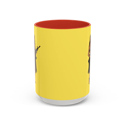 Hula Girl Packin' Heat Pineapple Accent Mug by theGreenDragonTavern.shop