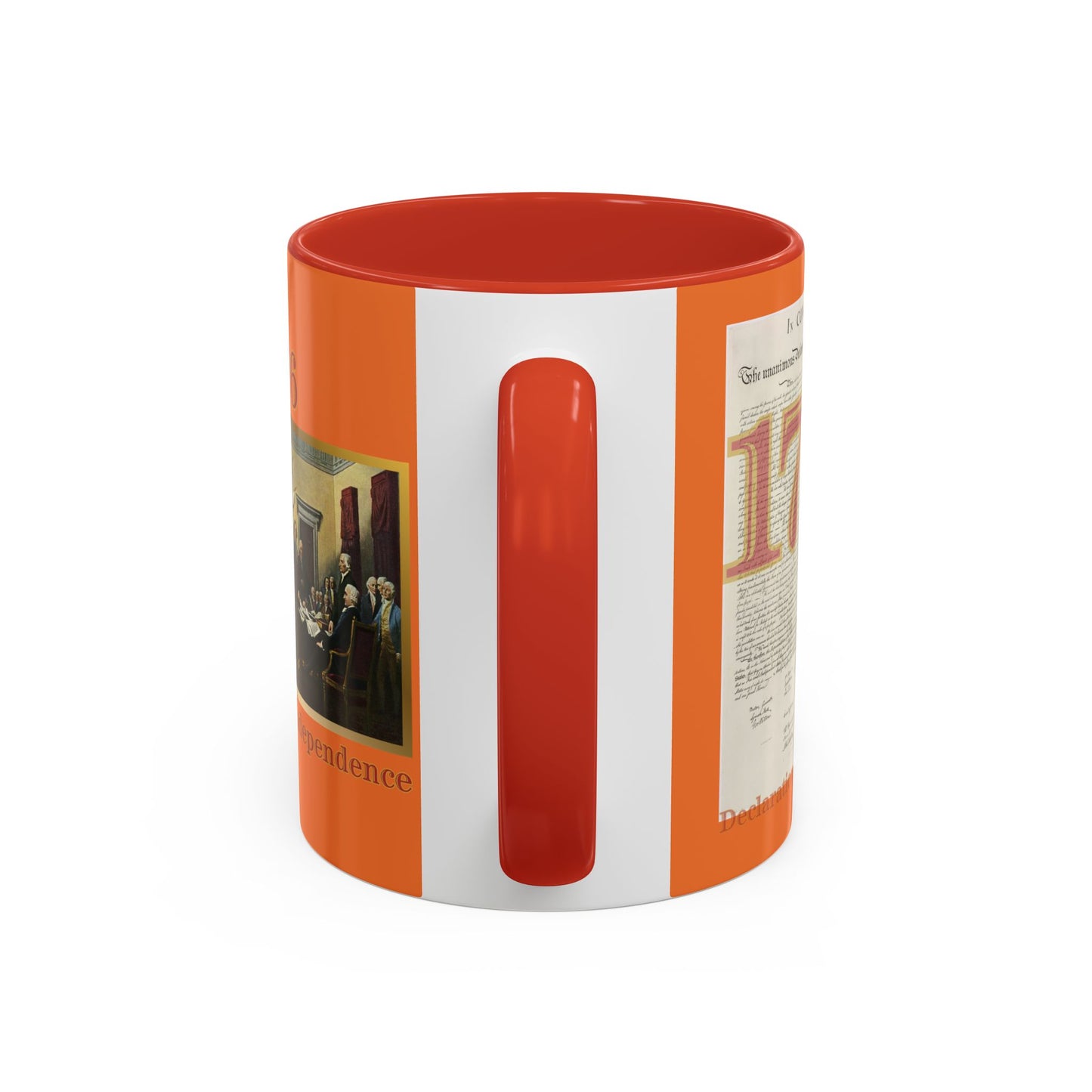 Declaration of Independence Orange Accent Mug by theGreenDragonTavern.shop