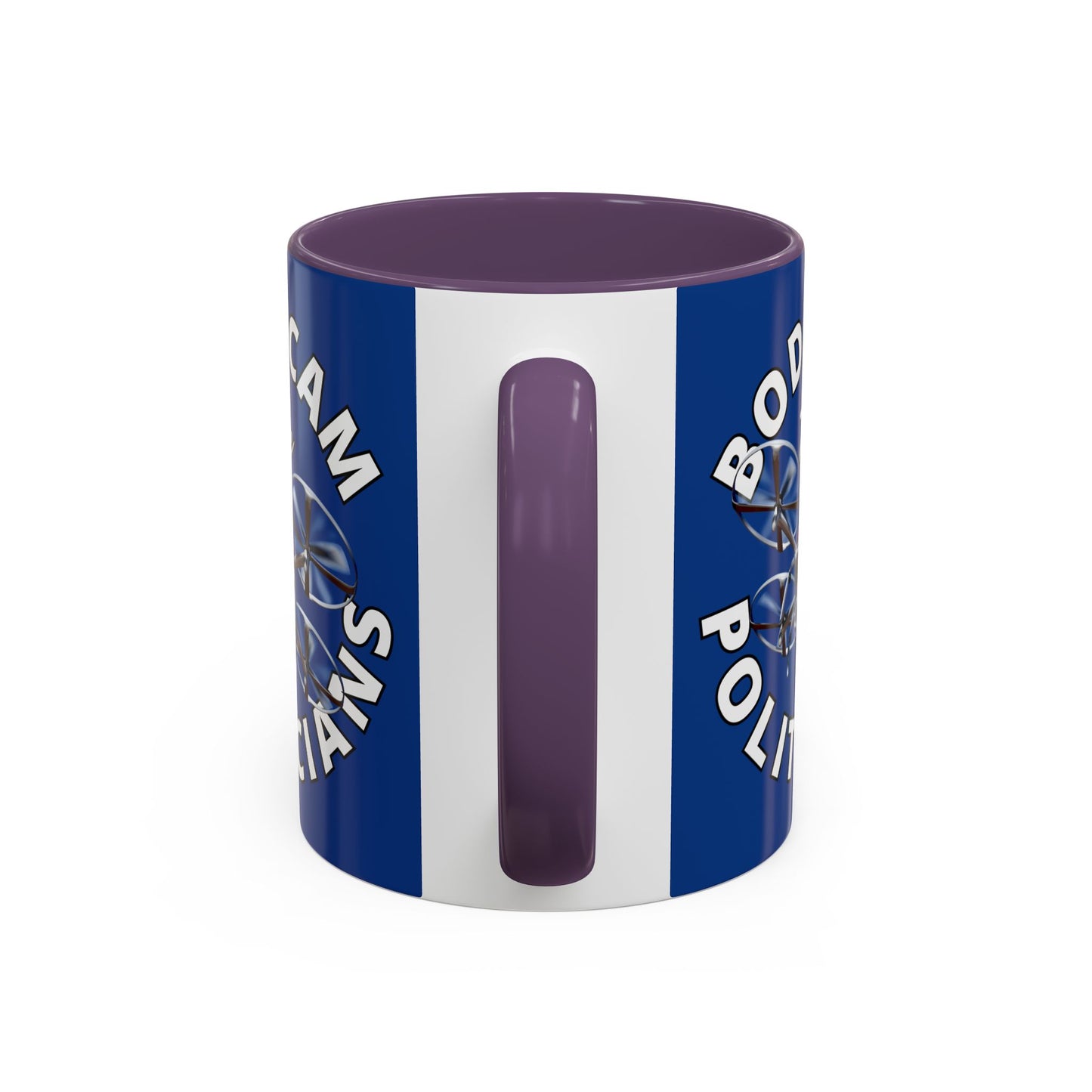 Bodycam the Politicians Drone Dark Blue Accent Mug by theGreenDragonTavern.shop