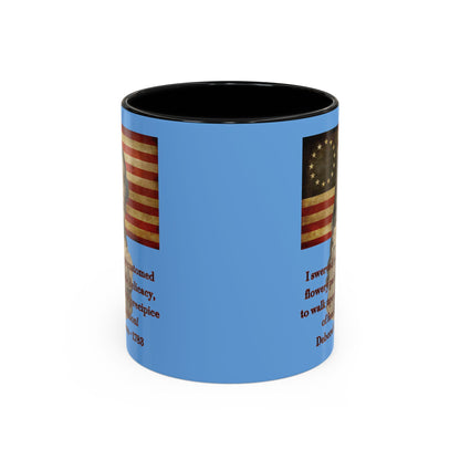 Deborah Sampson, America's Mulan Light Blue Accent Mug by theGreenDragonTavern.shop