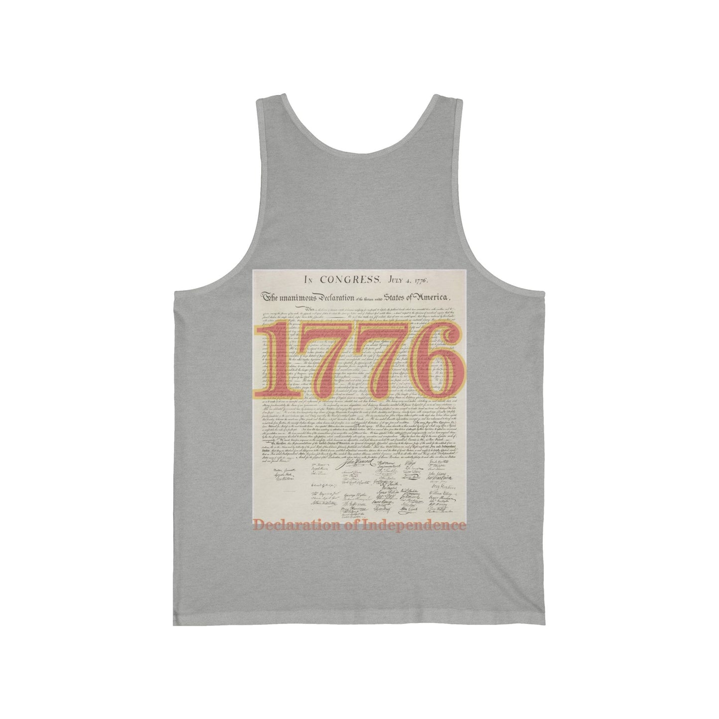 Declaration of Independence Unisex Jersey Tank Top by theGreenDragonTavern.shop