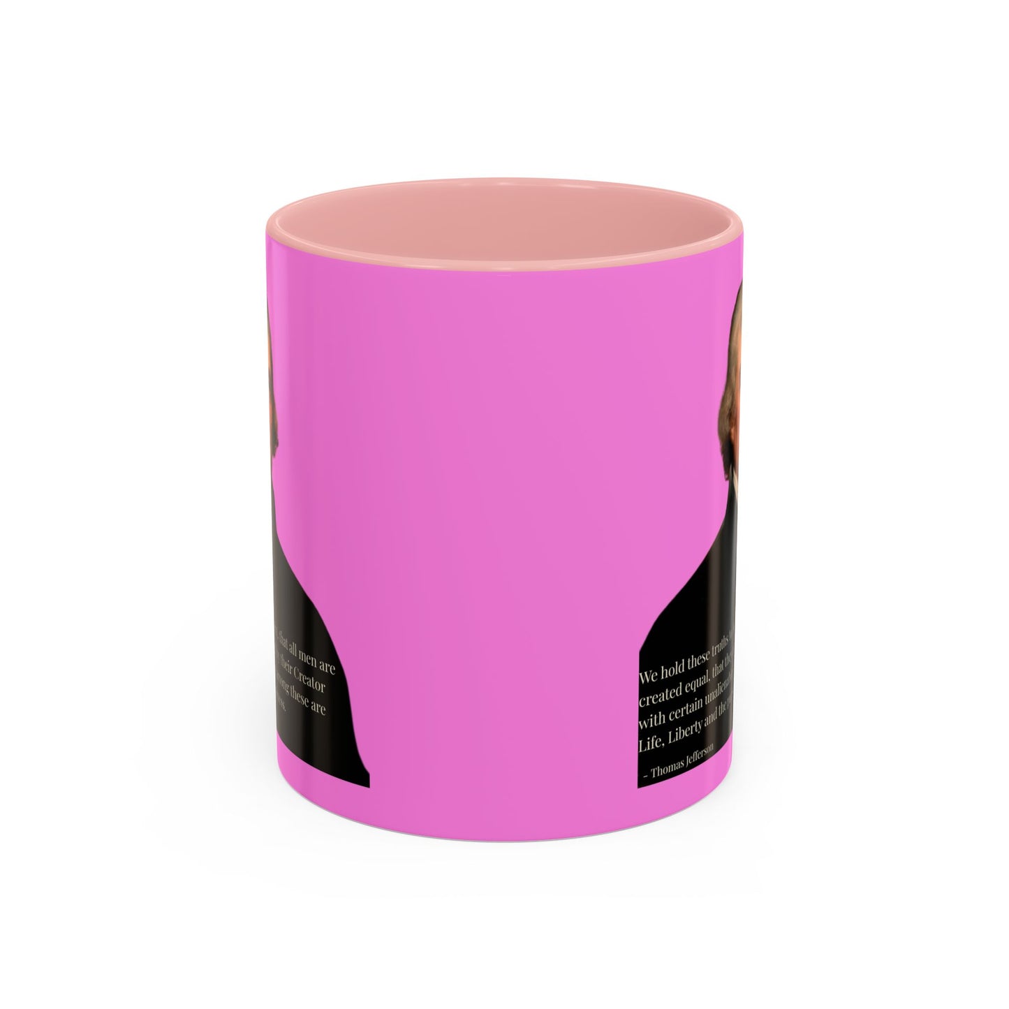 We hold these truths to be self-evident Pink Accent Mug by theGreenDragonTavern.shop
