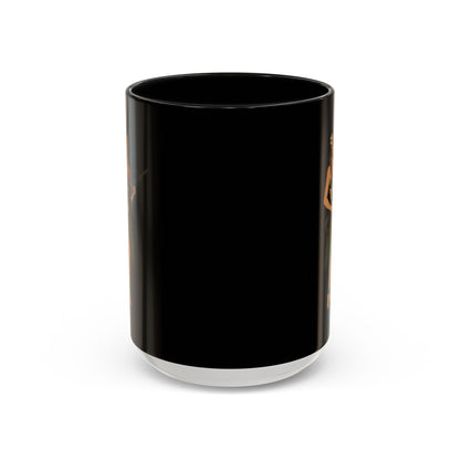 Hula Girl Packin' Heat Black Accent Mug by theGreenDragonTavern.shop