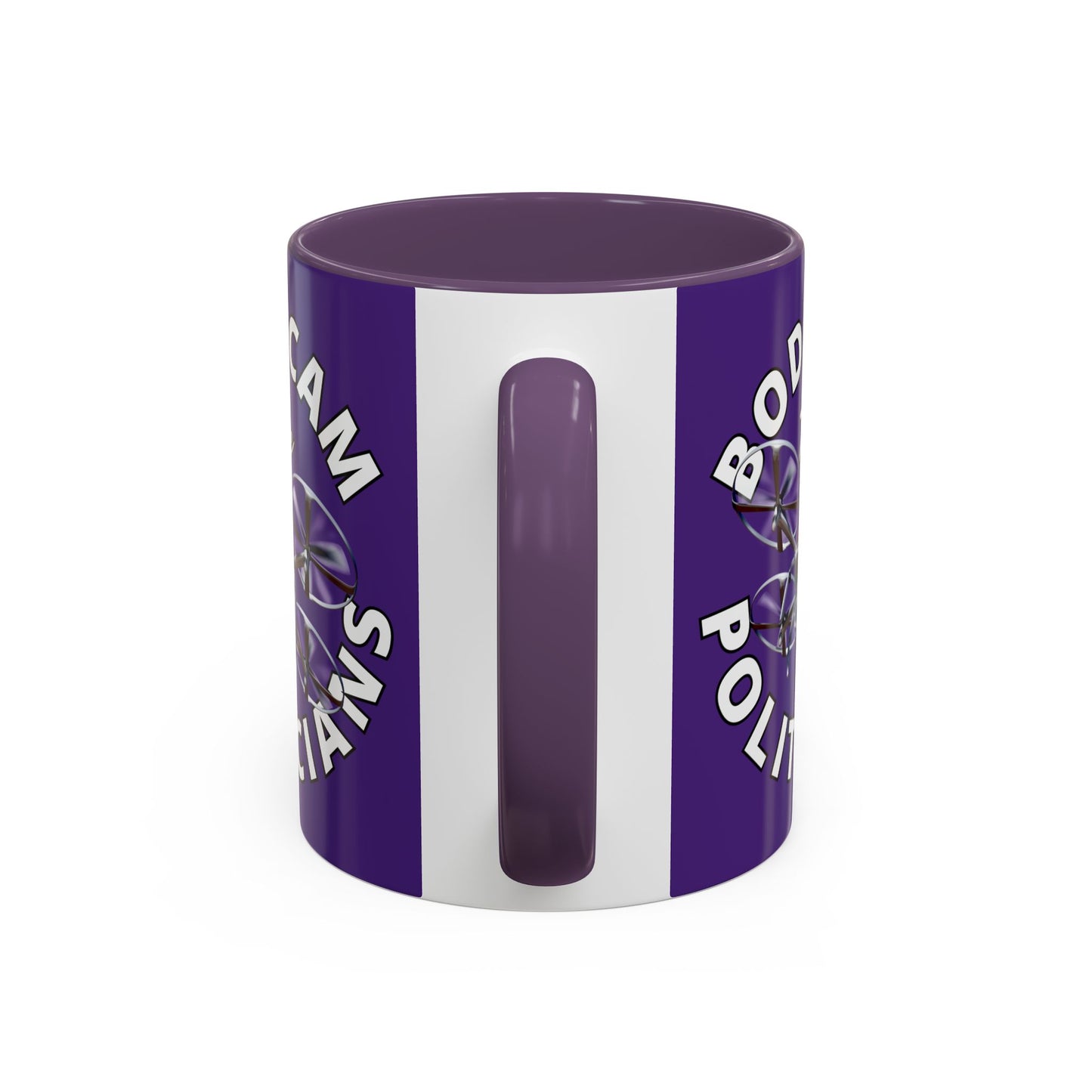 Bodycam the Politicians Drone Dark Purple Accent Mug by theGreenDragonTavern.shop