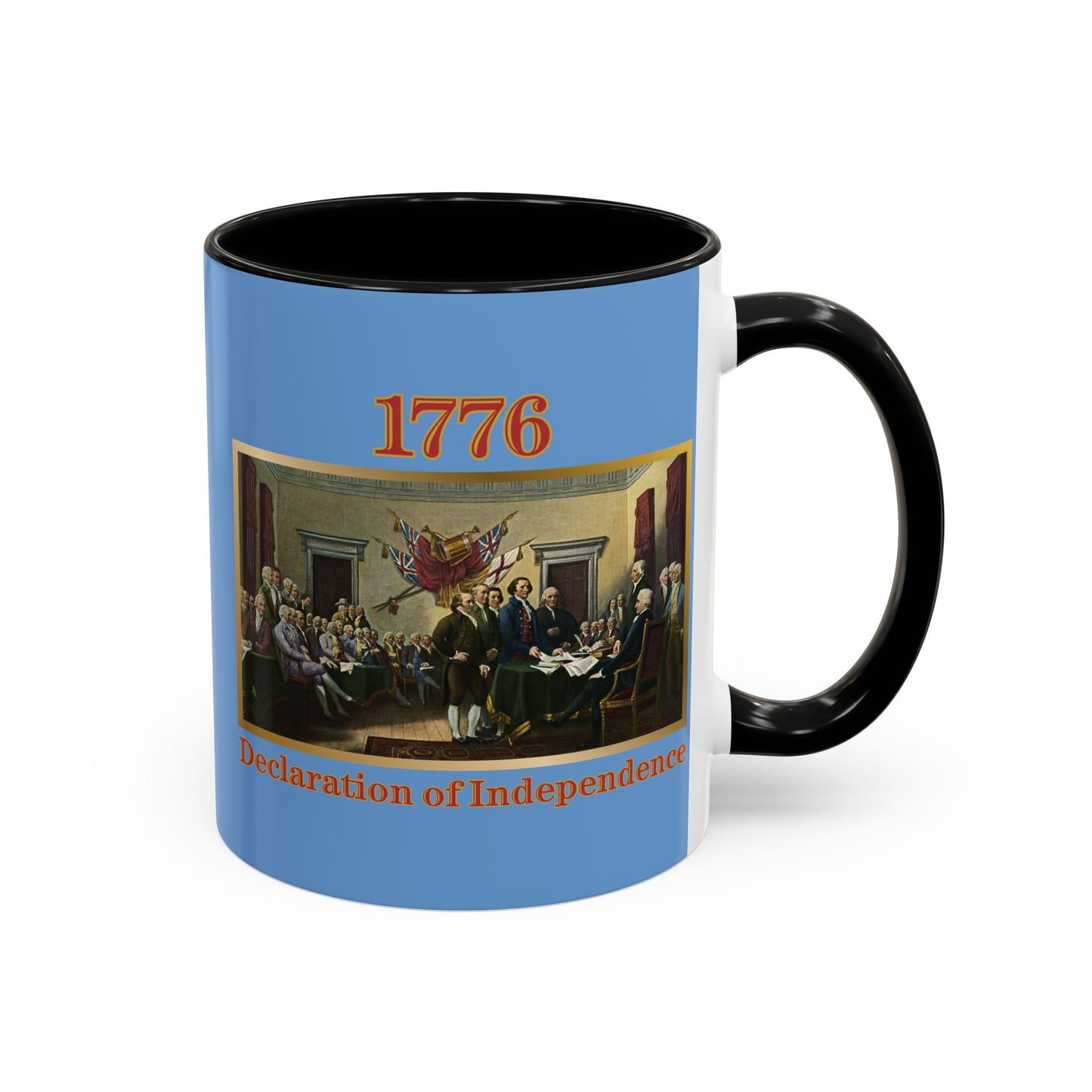 Declaration of Independence Light Blue Accent Mug by theGreenDragonTavern.shop
