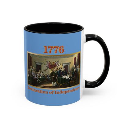 Declaration of Independence Light Blue Accent Mug by theGreenDragonTavern.shop
