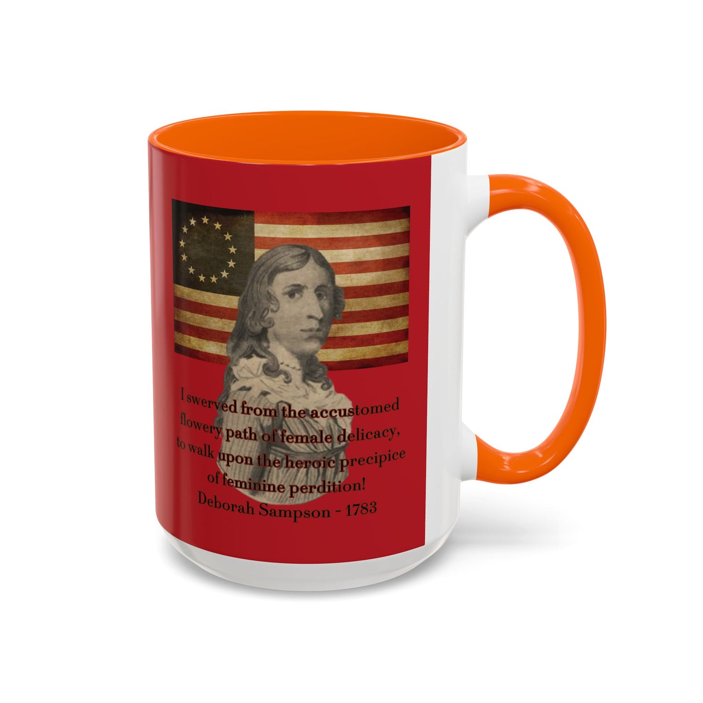 Deborah Sampson, America's Mulan Red Accent Mug by theGreenDragonTavern.shop