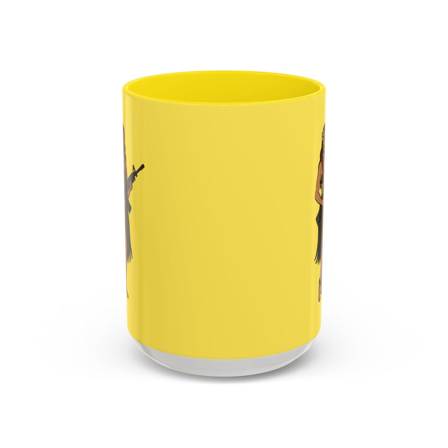 Hula Girl Packin' Heat Pineapple Accent Mug by theGreenDragonTavern.shop