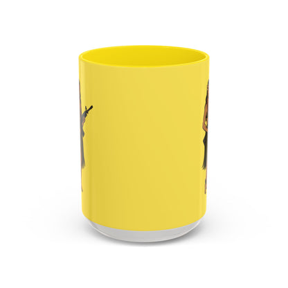 Hula Girl Packin' Heat Pineapple Accent Mug by theGreenDragonTavern.shop