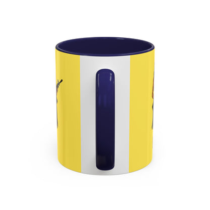 Hula Girl Packin' Heat Pineapple Accent Mug by theGreenDragonTavern.shop