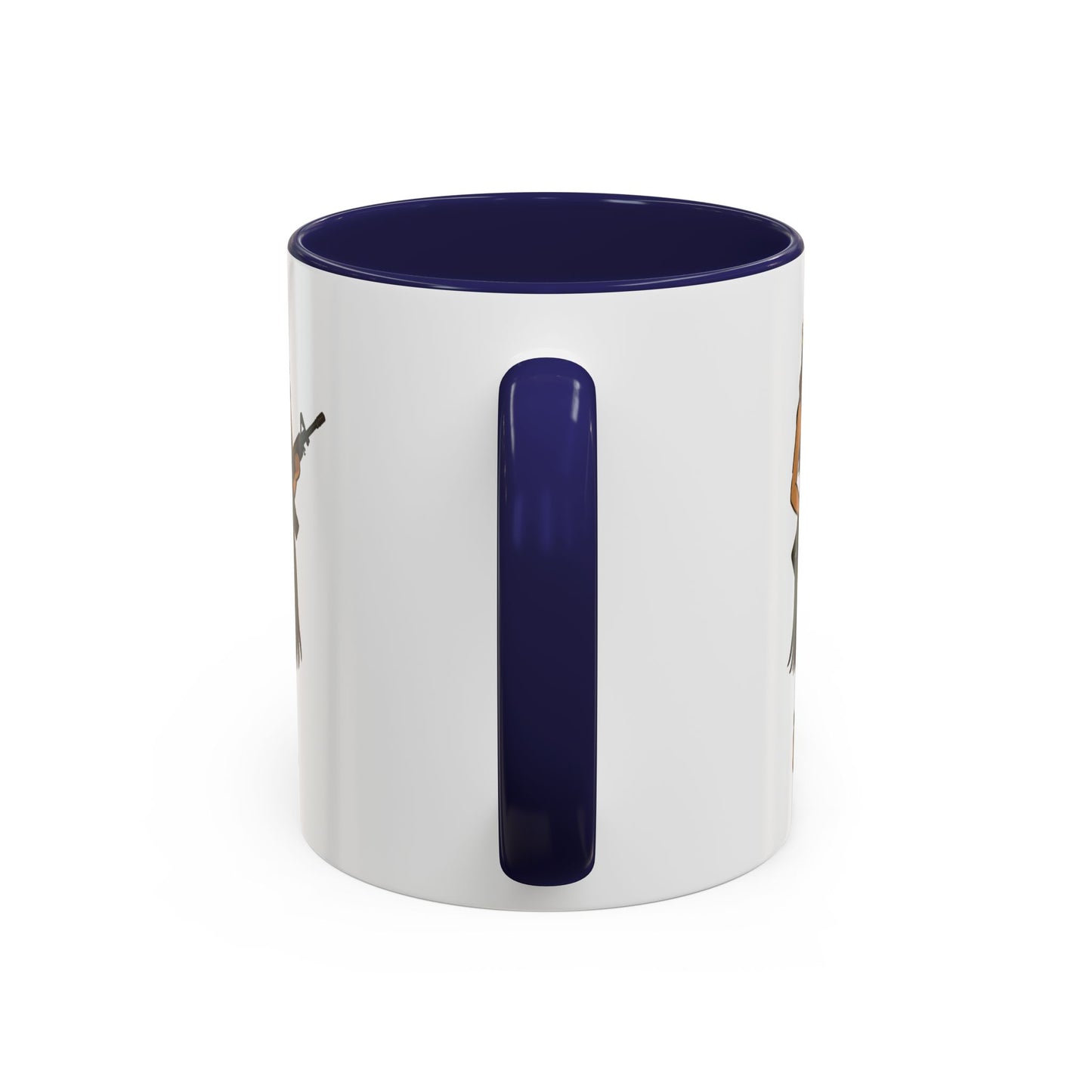 Hula Girl Packin' Heat White Accent Mug by theGreenDragonTavern.shop