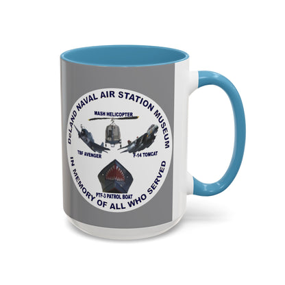 DNASM 2-sided, Founding & Student Art w/WhiteBG Grey Accent Mug by theGreenDragonTavern.shop