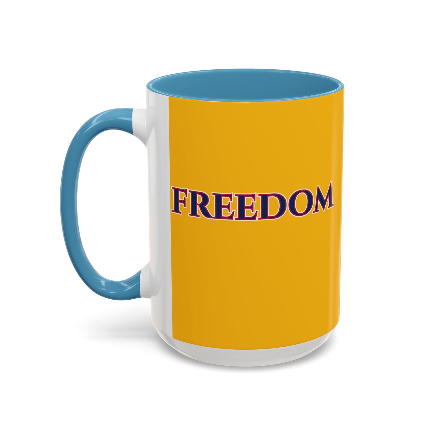 Freedom, Yellow Accent Mug by theGreenDragonTavern.shop