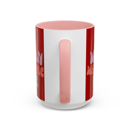 I Am Woman Watch Me Vote Red Accent Mug by theGreenDragonTavern.shop