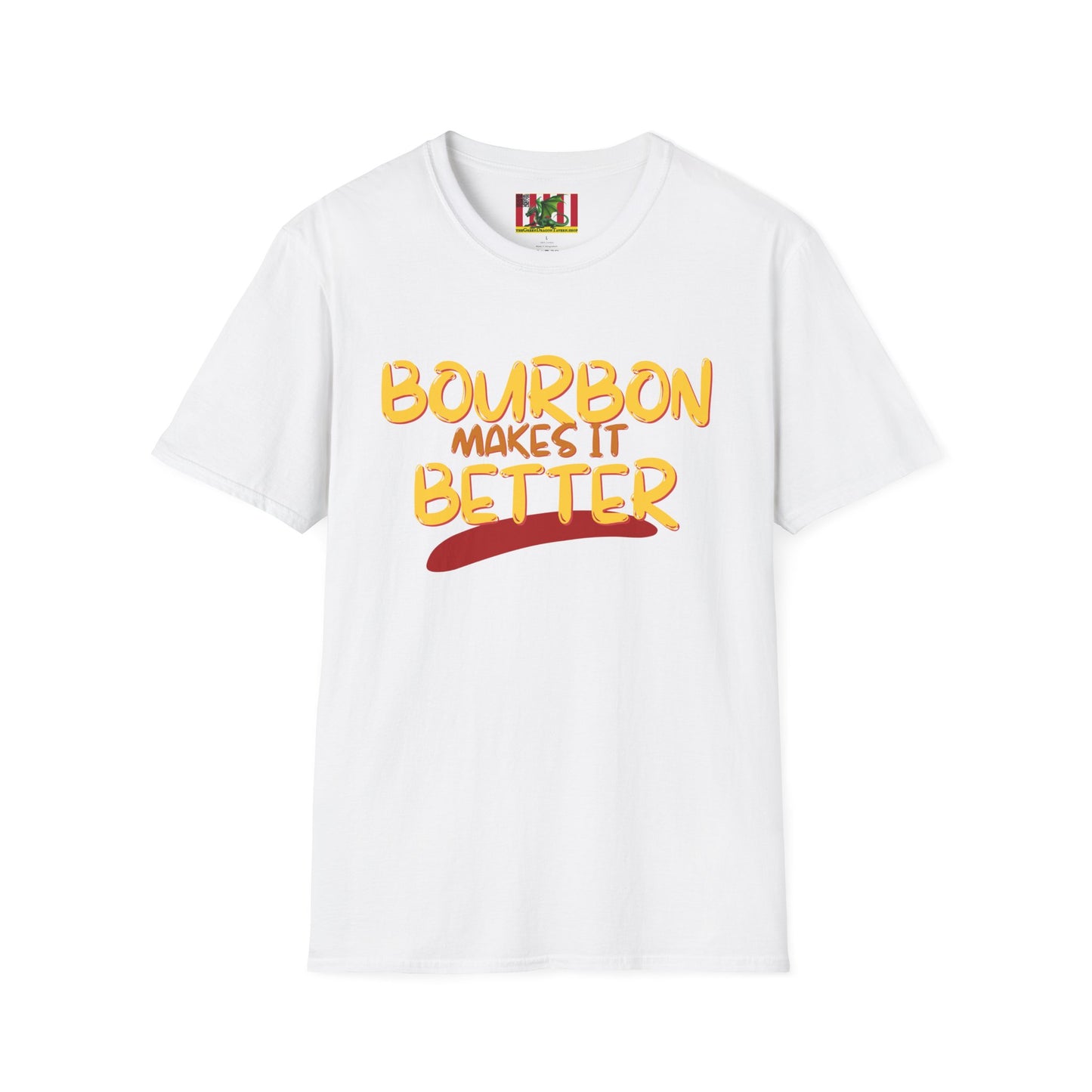 Bourbon makes it better Light colors Unisex T-Shirt by theGreenDragonTavern.shop