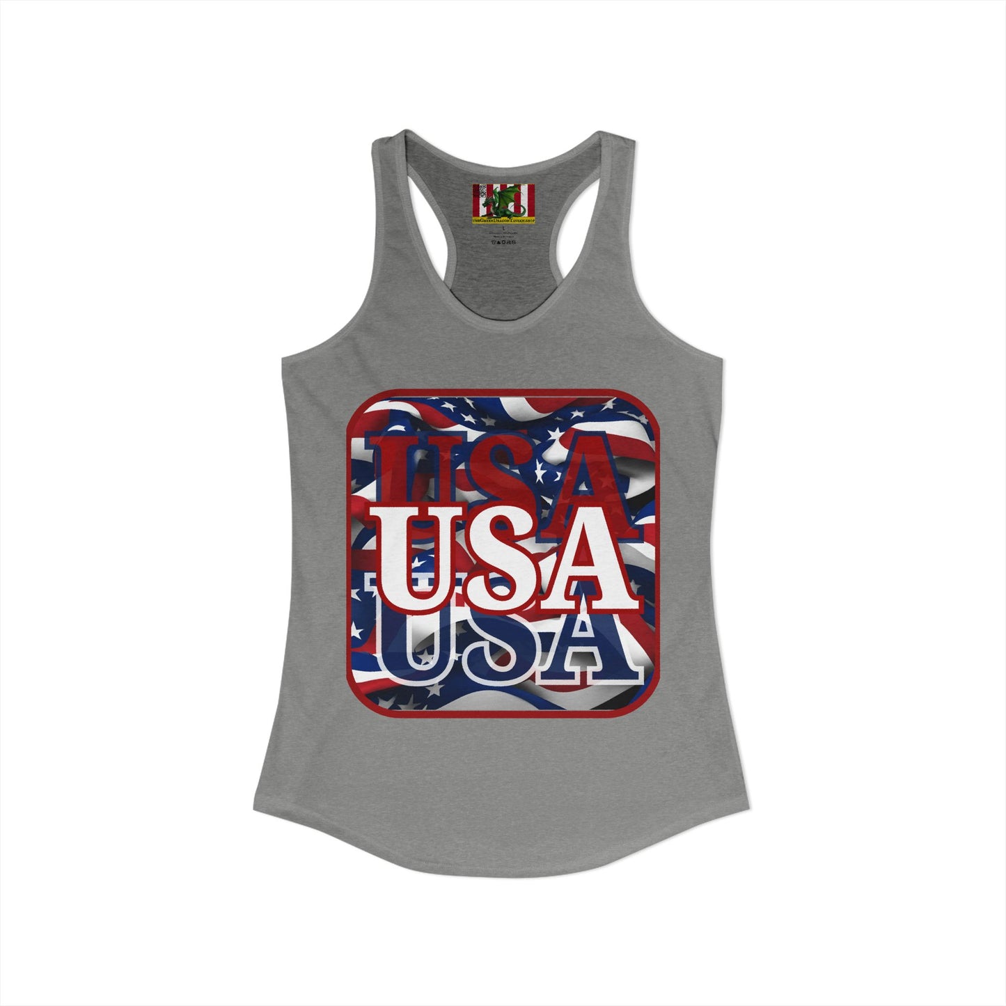 Red WHITE and Blue USA Patriot Women's Racerback Tank Top by theGreenDragonTavern.shop