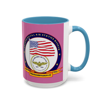 DeLand Naval Air Station Museum Pink Accent Mug by theGreenDragonTavern.shop