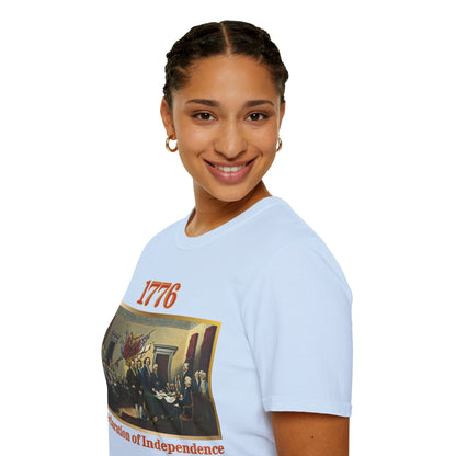 Declaration of Independence Light colors Unisex T-Shirt by theGreenDragonTavern.shop