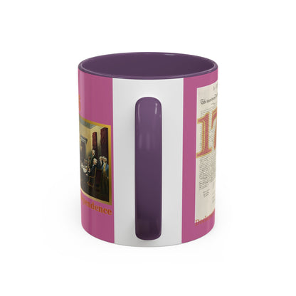 Declaration of Independence Pink Accent Mug by theGreenDragonTavern.shop
