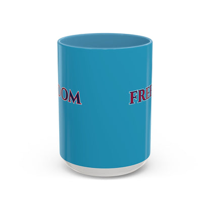Freedom, Turquoise Accent Mug by theGreenDragonTavern.shop