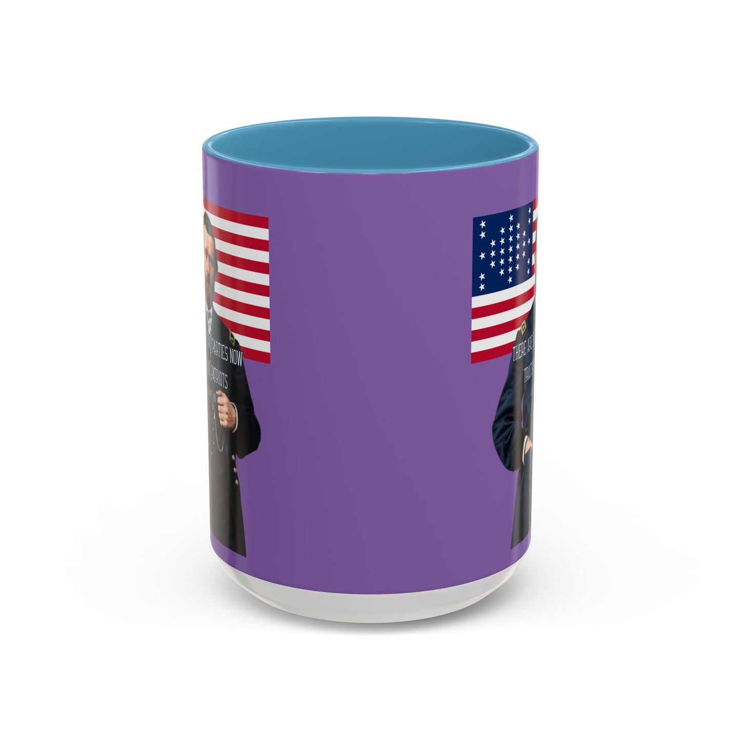 "Traitors and Patriots" Ulysses Grant Light Purple Accent Mug by theGreenDragonTavern.shop