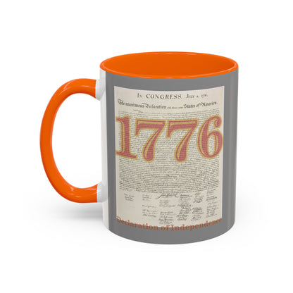 Declaration of Independence Grey Accent Mug by theGreenDragonTavern.shop