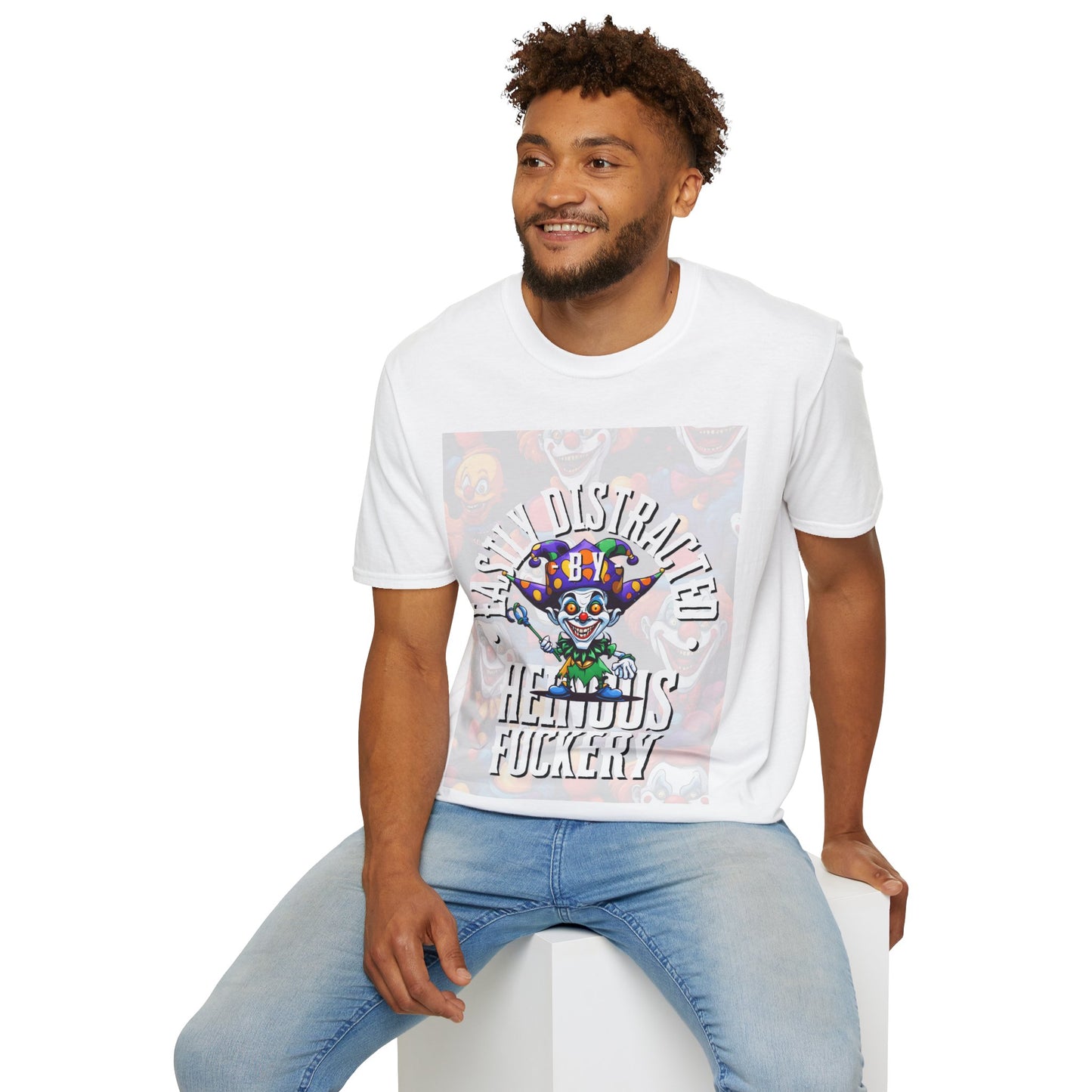 Easily Distracted by Heinous Fuckery Little Jincs LTcolors Unisex T-Shirt by theGreenDragonTavern.shop