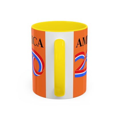 America 250 Orange Accent Mug by theGreenDragonTavern.shop
