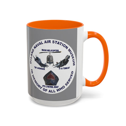 DNASM 2-sided, Founding & Student Art w/WhiteBG Grey Accent Mug by theGreenDragonTavern.shop