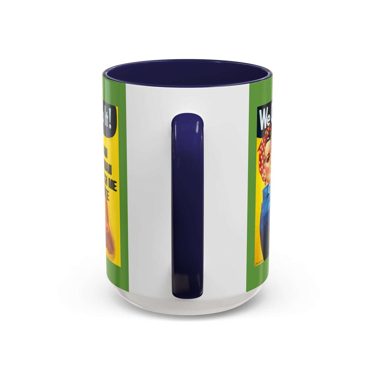 I Am Woman Watch Me Vote Rosie Green Accent Mug by theGreenDragonTavern.shop