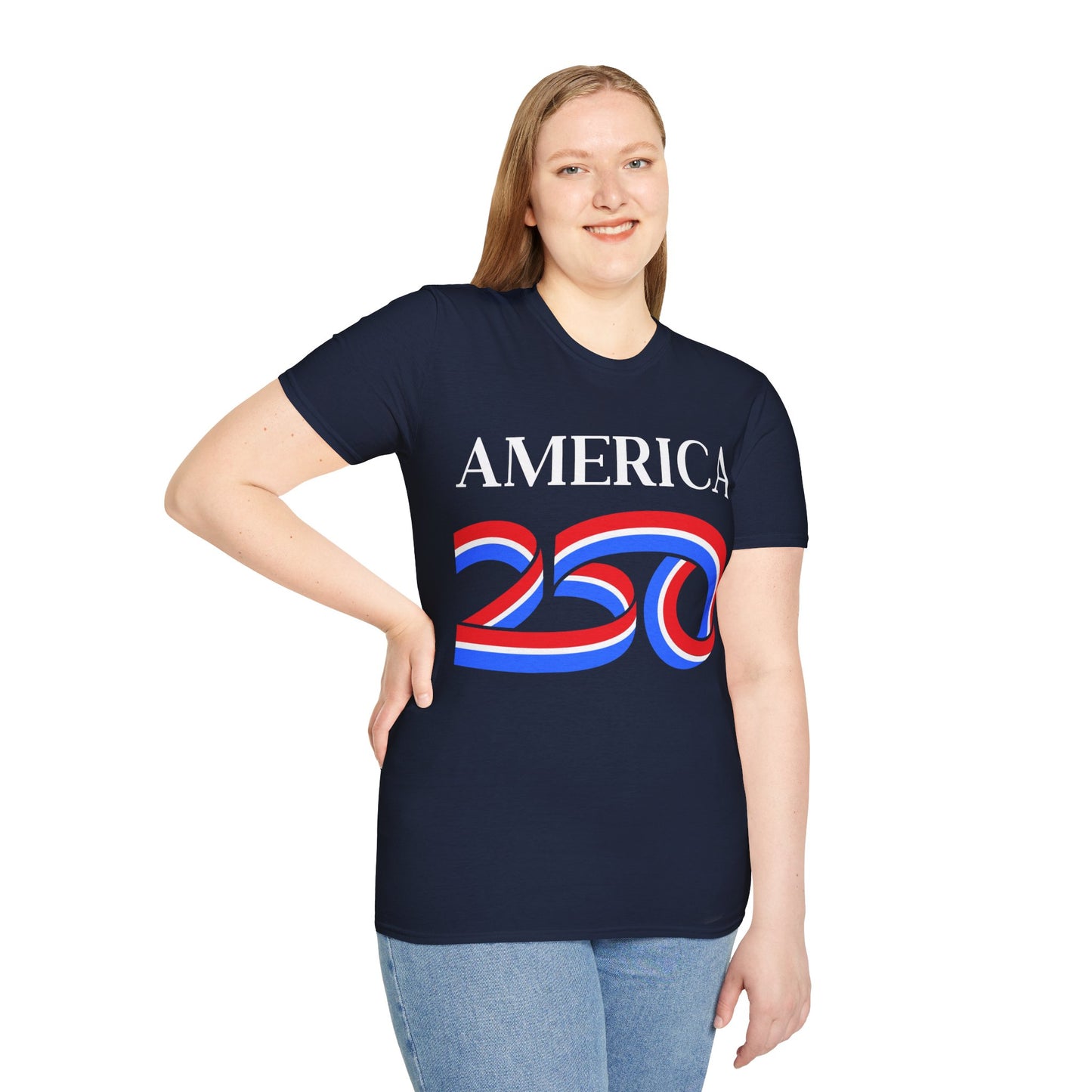 America 250 White font, Dark colors, Unisex T-Shirt by theGreenDragonTavern.shop