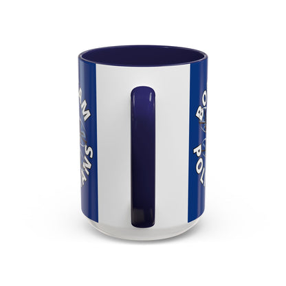 Bodycam the Politicians Drone Dark Blue Accent Mug by theGreenDragonTavern.shop