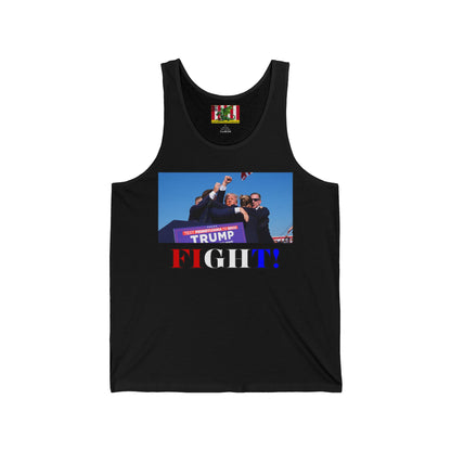 Fight! Unisex Jersey Tank Top by theGreenDragonTavern.shop
