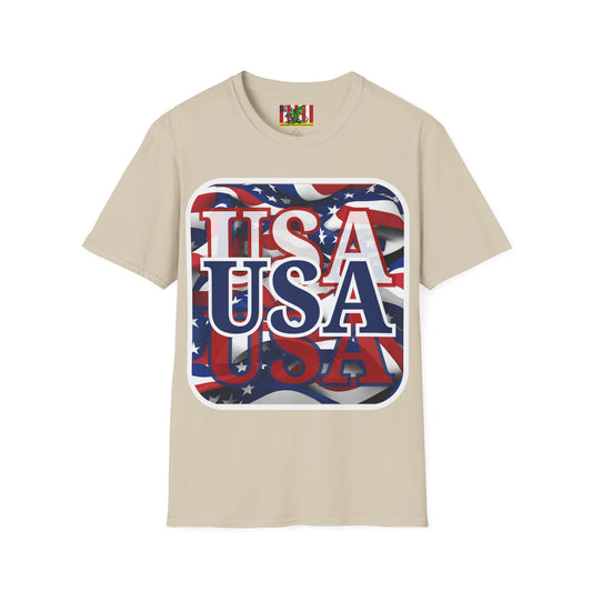 Red White and BLUE USA Patriot Light colors Unisex T-Shirt by theGreenDragonTavern.shop