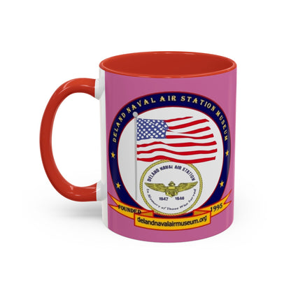 DeLand Naval Air Station Museum Pink Accent Mug by theGreenDragonTavern.shop