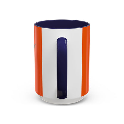Hula Girl Packin' Heat Orange Accent Mug by theGreenDragonTavern.shop