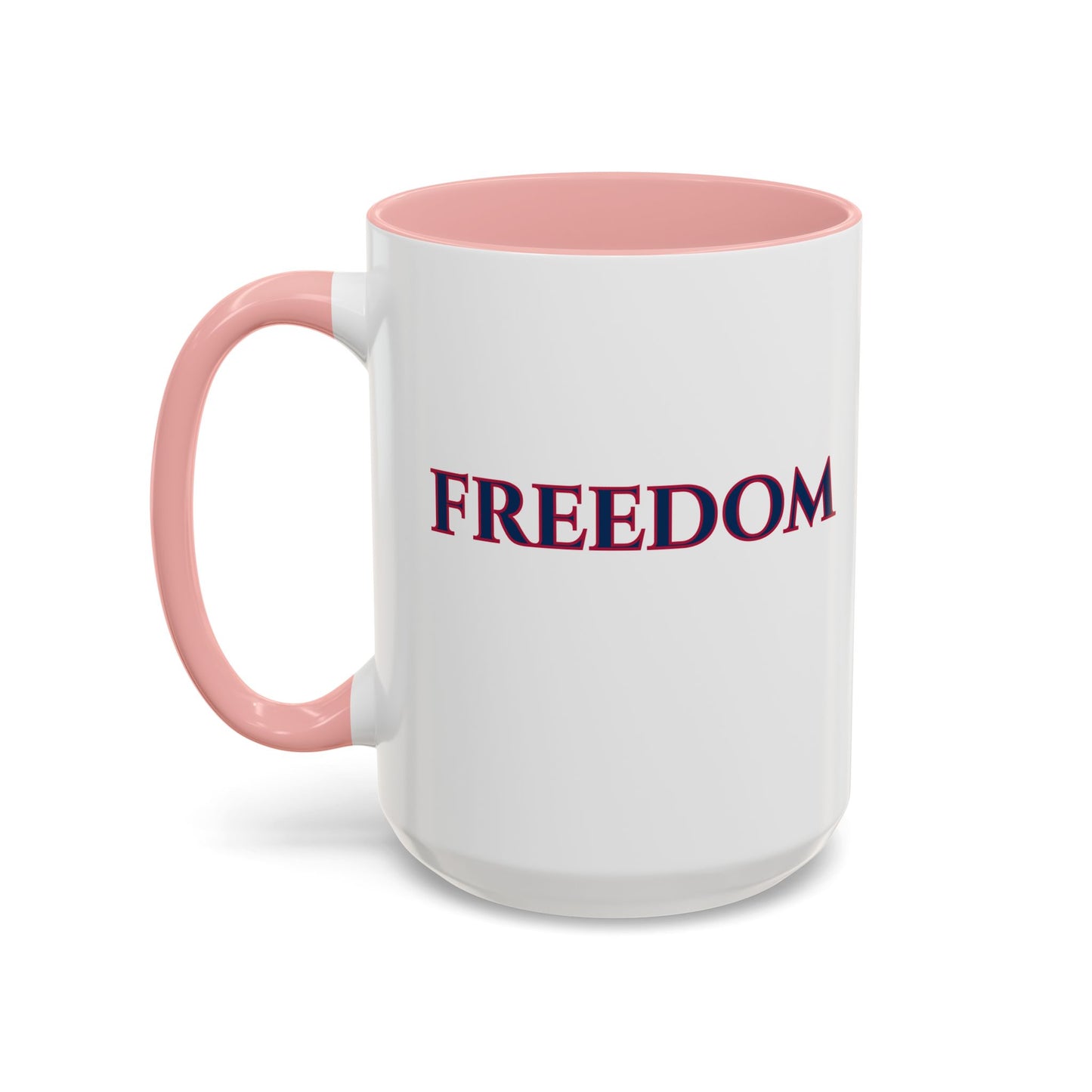 Freedom, White Accent Mug by theGreenDragonTavern.shop