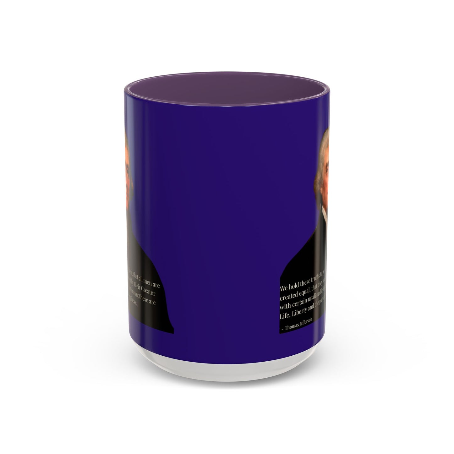 We hold these truths to be self-evident Dark Purple Accent Mug by theGreenDragonTavern.shop