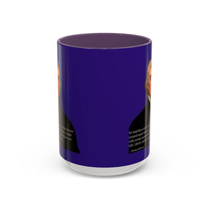 We hold these truths to be self-evident Dark Purple Accent Mug by theGreenDragonTavern.shop