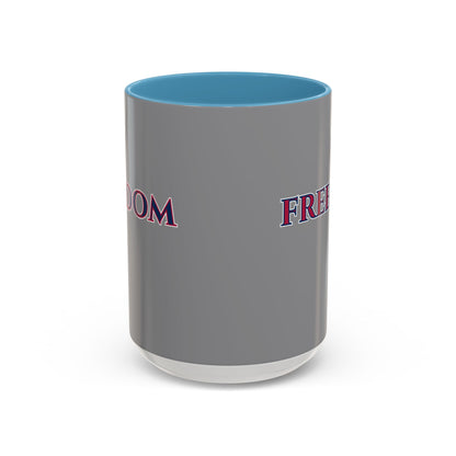Freedom, Grey Accent Mug by theGreenDragonTavern.shop