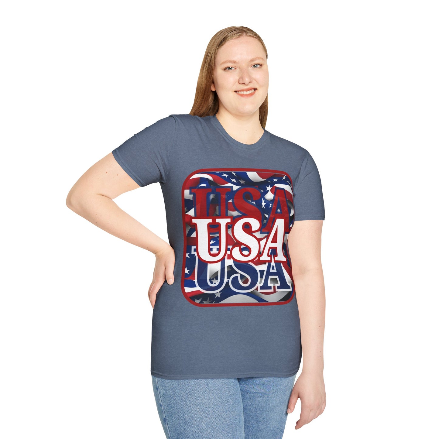 Red WHITE and Blue USA Patriot Dark colors Unisex T-Shirt by theGreenDragonTavern.shop