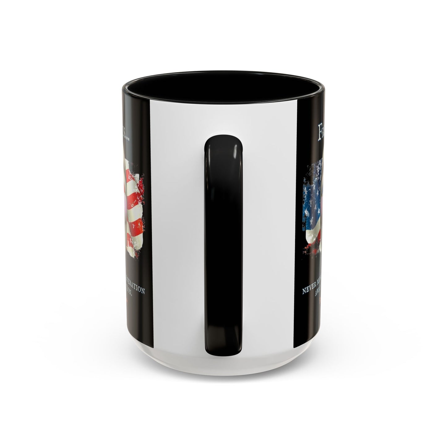 Ronald Reagan Freedom Vendetta Black Accent Mug by theGreenDragonTavern.shop