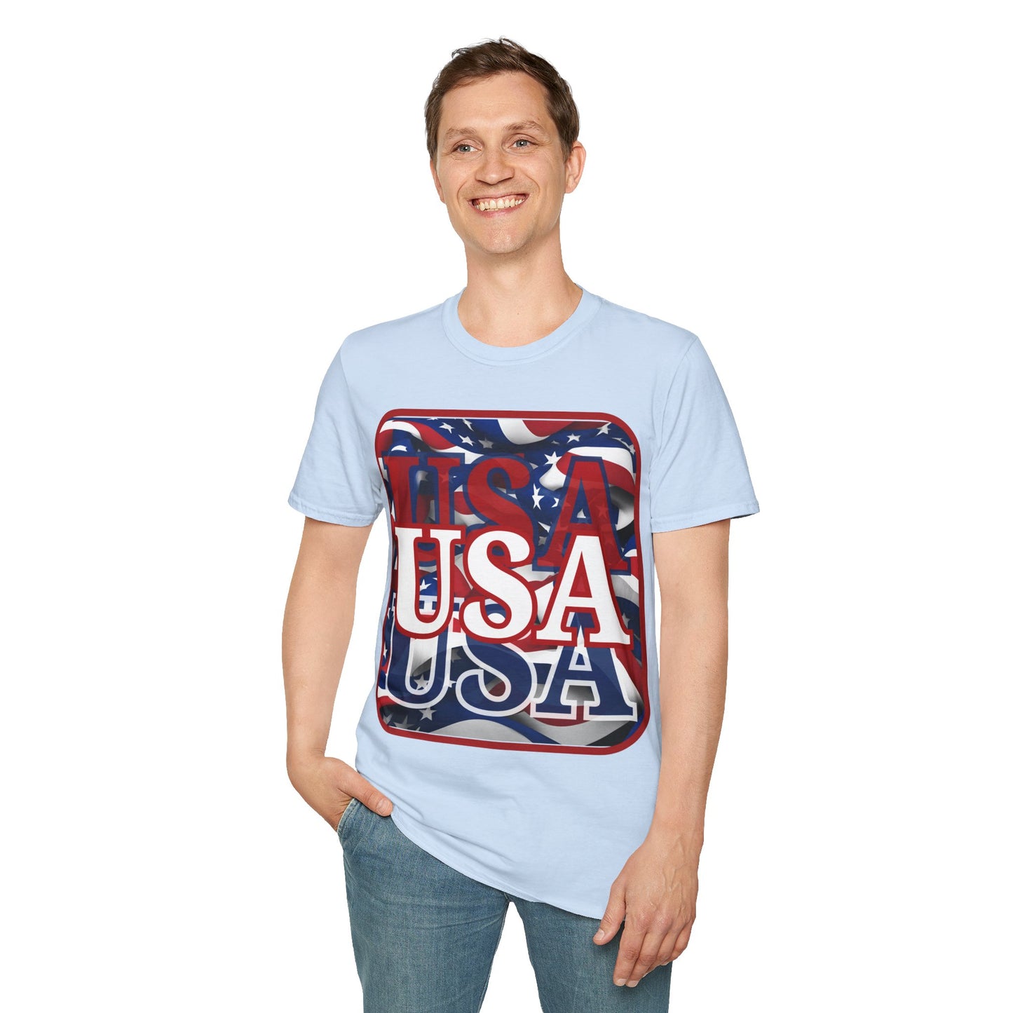 Red WHITE and Blue USA Patriot LTcolors Unisex T-Shirt by theGreenDragonTavern.shop