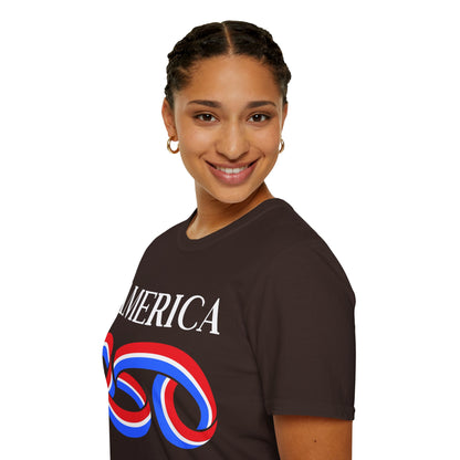 America 250 White font, Dark colors, Unisex T-Shirt by theGreenDragonTavern.shop