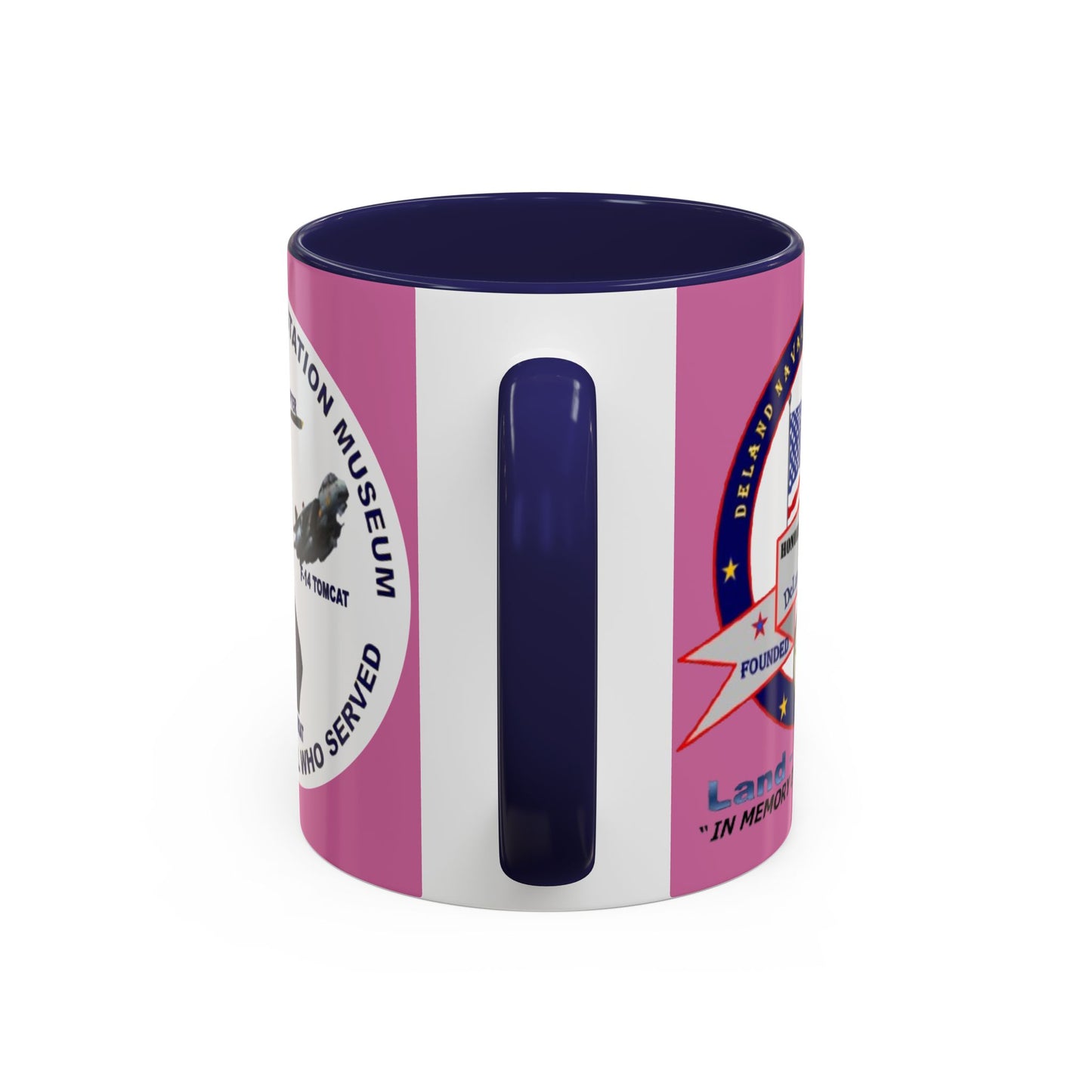 DNASM 2-sided, Founding & Student Art w/WhiteBG Pink Accent Mug by theGreenDragonTavern.shop