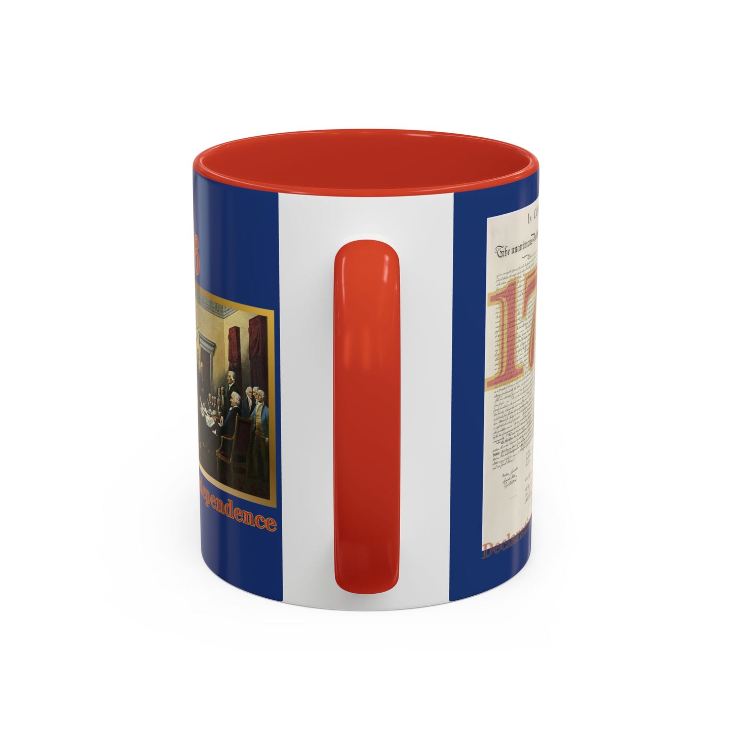 Declaration of Independence Dark Blue Accent Mug by theGreenDragonTavern.shop