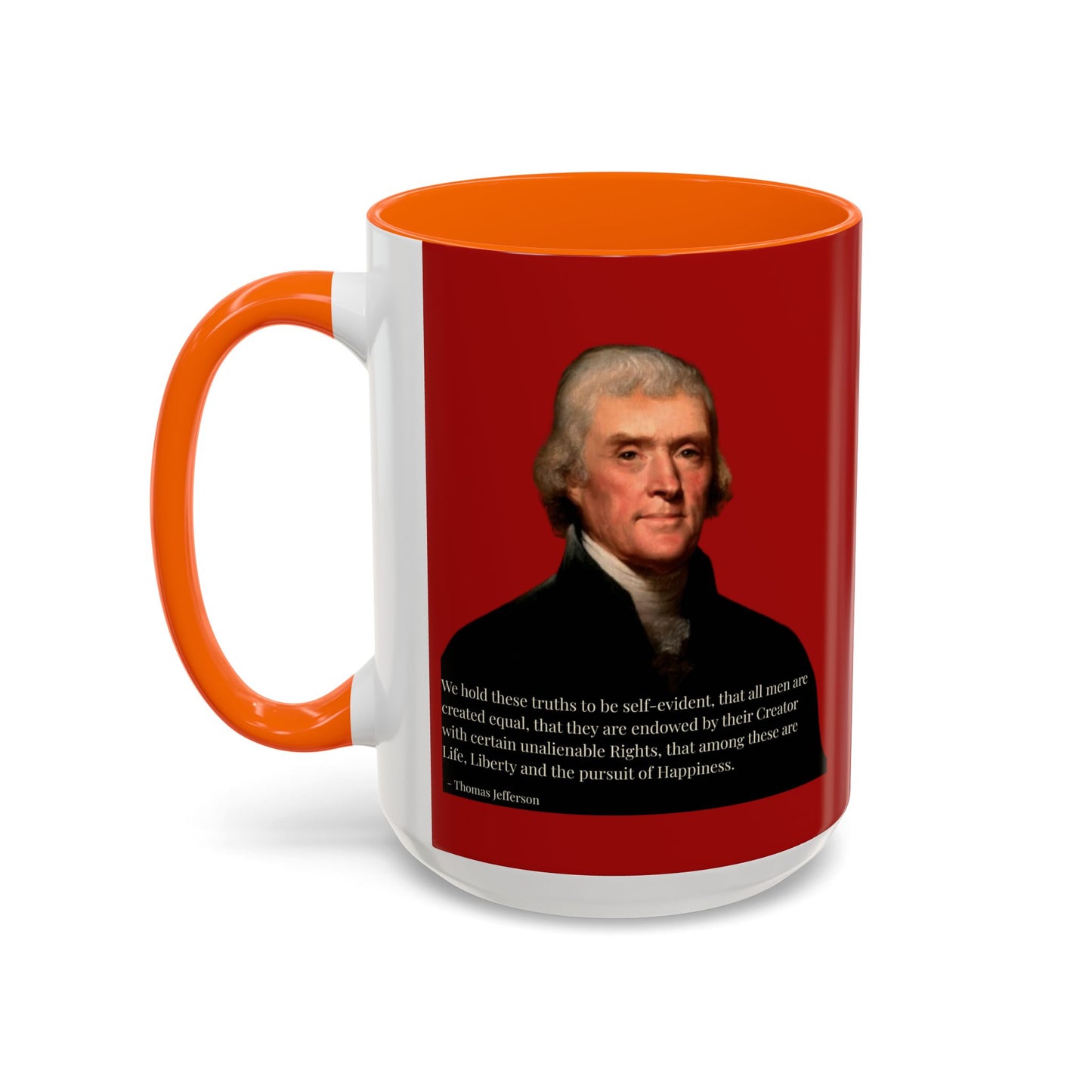 We hold these truths to be self-evident Red Accent Mug by theGreenDragonTavern.shop