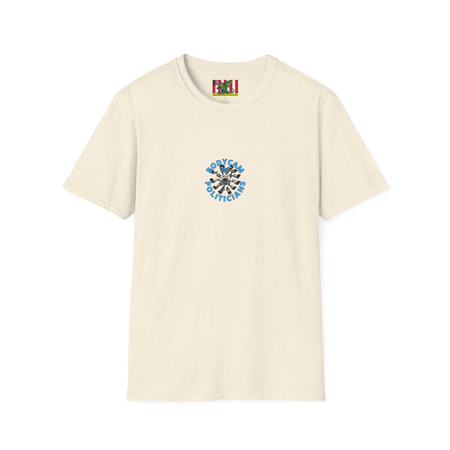 2-sided, Bodycam the Politicians Cameras Light colors Unisex T-Shirt by theGreenDragonTavern.shop