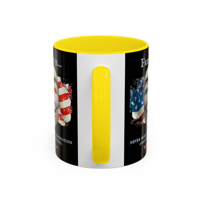 Ronald Reagan Freedom Vendetta Black Accent Mug by theGreenDragonTavern.shop